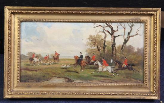 Rudolf Stone (19th/20thC.) Hunting scene 6 x 12.25in.
